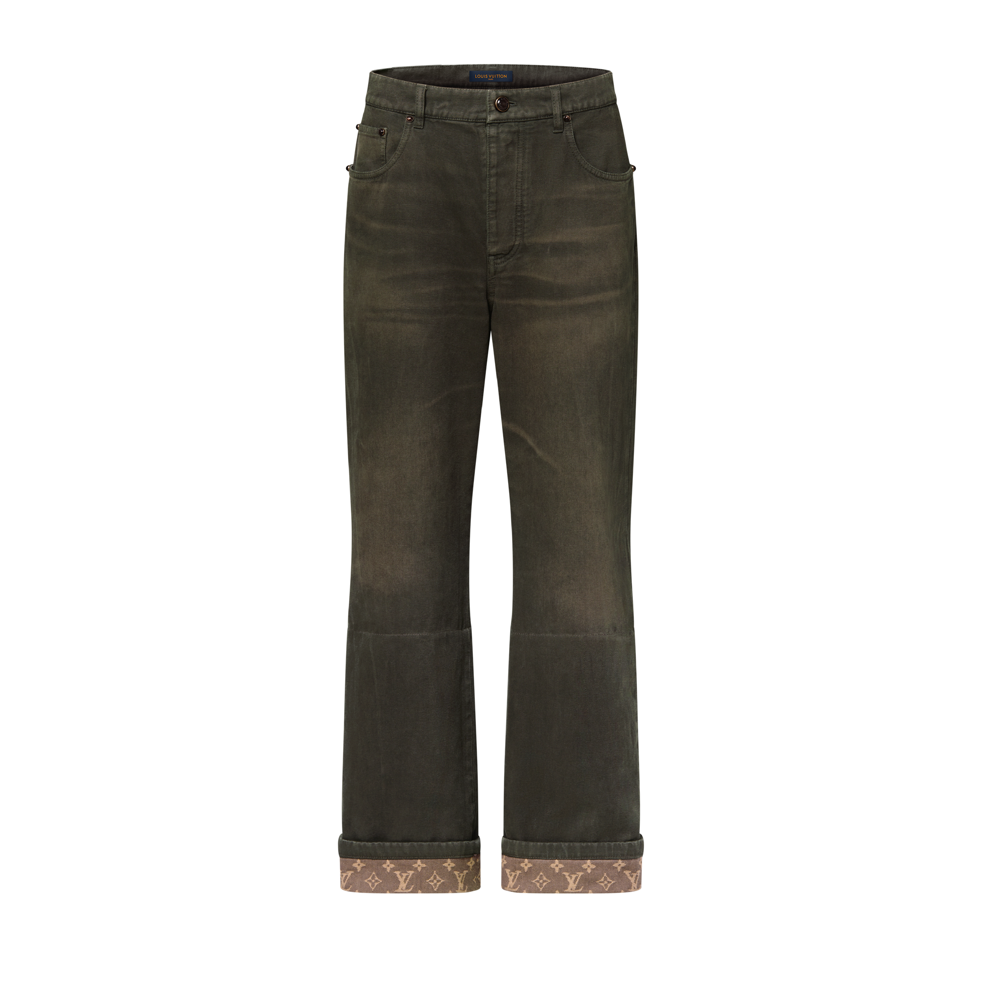 ワックスデニムパンツ ウィズ シグネチャーターンアップ ｜ルイ